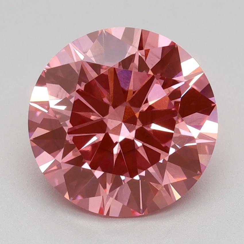 2.06 Ct. Fancy Vivid Pink Round Lab Grown Diamond
