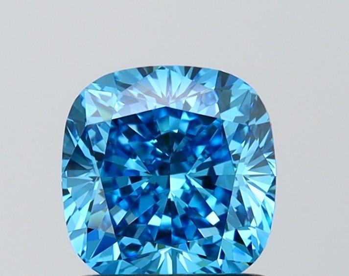 1.52 Ct. Fancy Intense  Blue Cushion Lab Grown Diamond