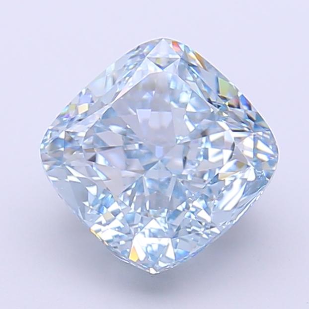 2.50 Ct. Fancy Intense  Blue Cushion Lab Grown Diamond