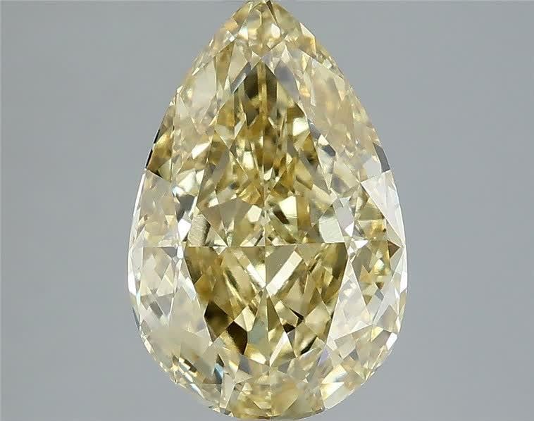 3.07 Ct. Fancy Intense Yellow Pear Lab Grown Diamond
