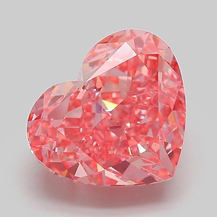 4.02 Ct. Fancy Vivid Pink Heart Lab Grown Diamond