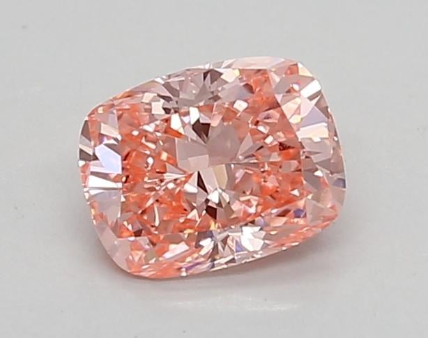 0.67 Ct. Fancy Vivid Pink Cushion Lab Grown Diamond