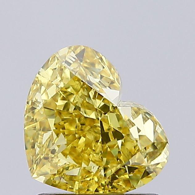 1.53 Ct. Fancy Intense Yellow Heart Lab Grown Diamond