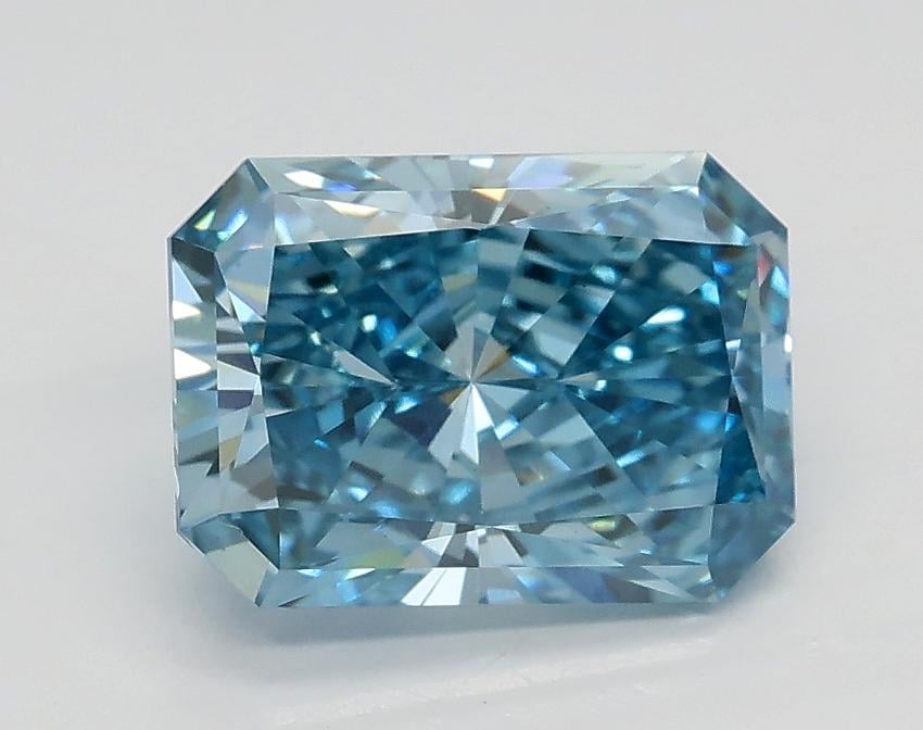 1.71 Ct. Fancy Vivid Blue Radiant Lab Grown Diamond