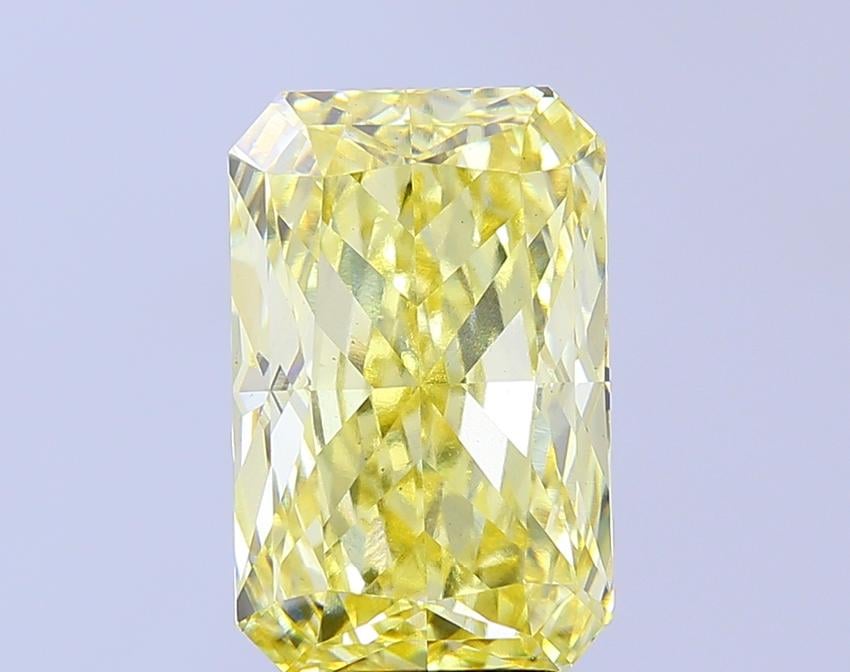 7.01 Ct. Fancy Intense  Yellow Radiant Lab Grown Diamond