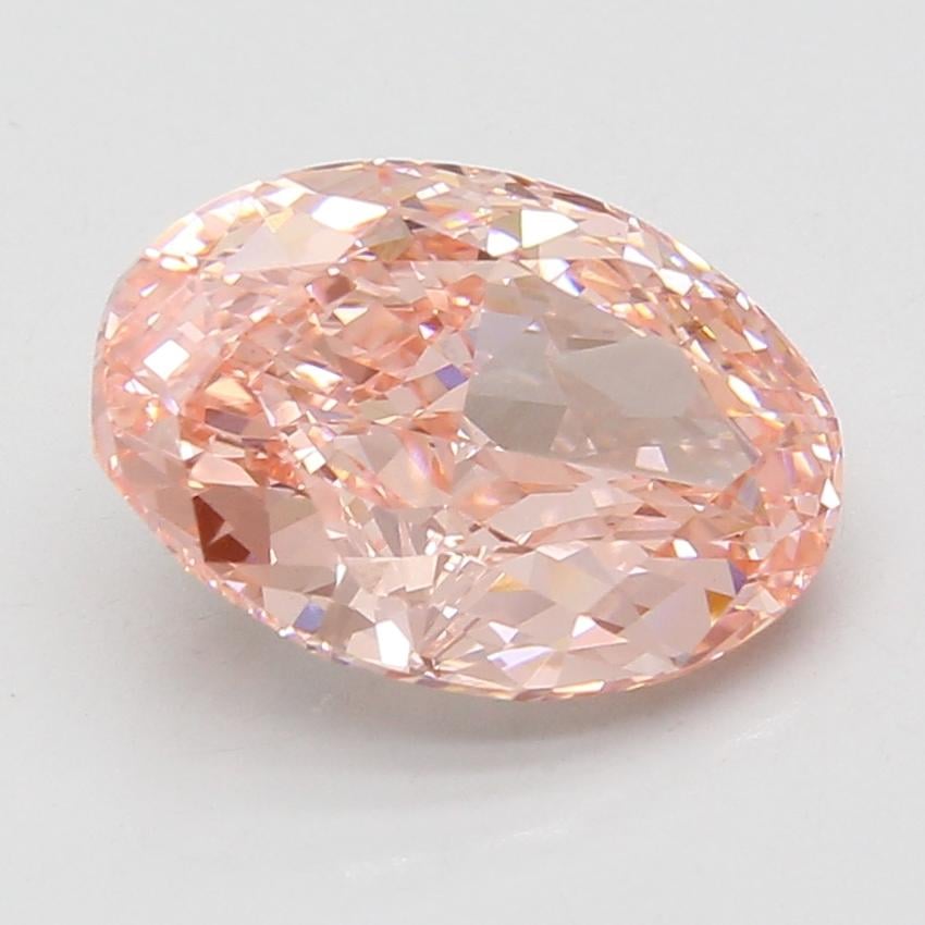 5.06 Ct. Fancy Vivid Pink Oval Lab Grown Diamond