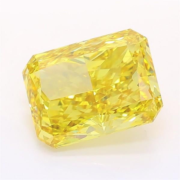 2.97 Ct. Fancy Vivid Yellow Radiant Lab Grown Diamond