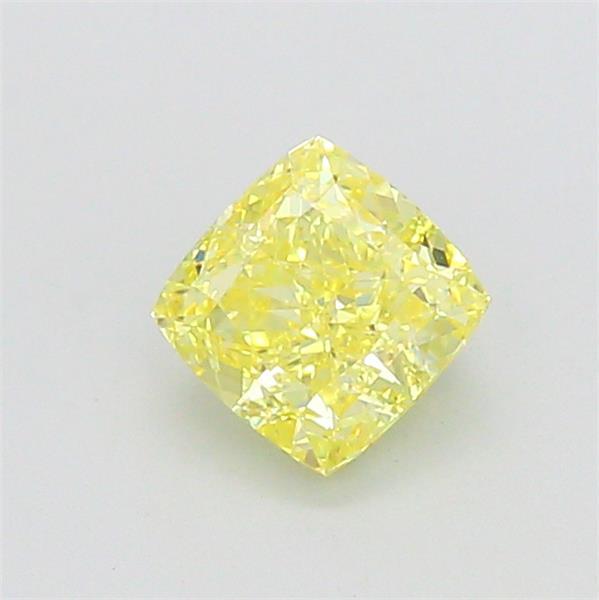 1.08 Ct. Fancy Intense Yellow Cushion Lab Grown Diamond