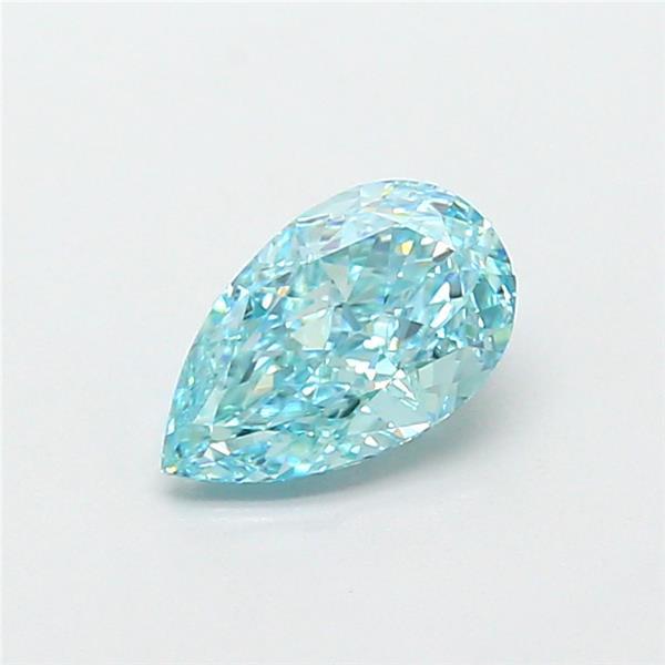 1.00 Ct. Fancy Vivid Greenish Blue Pear Lab Grown Diamond