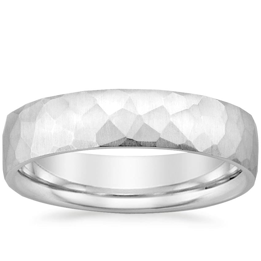 14k White Gold Mens Wedding Band 6mm Satin Finish Beveled Edge Mens Wedding Ring Ebay