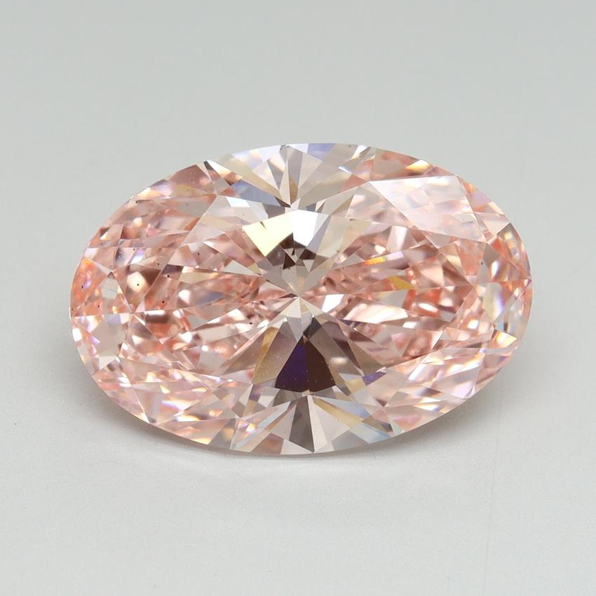 7.01 Ct. Fancy Vivid Pink Oval Lab Grown Diamond