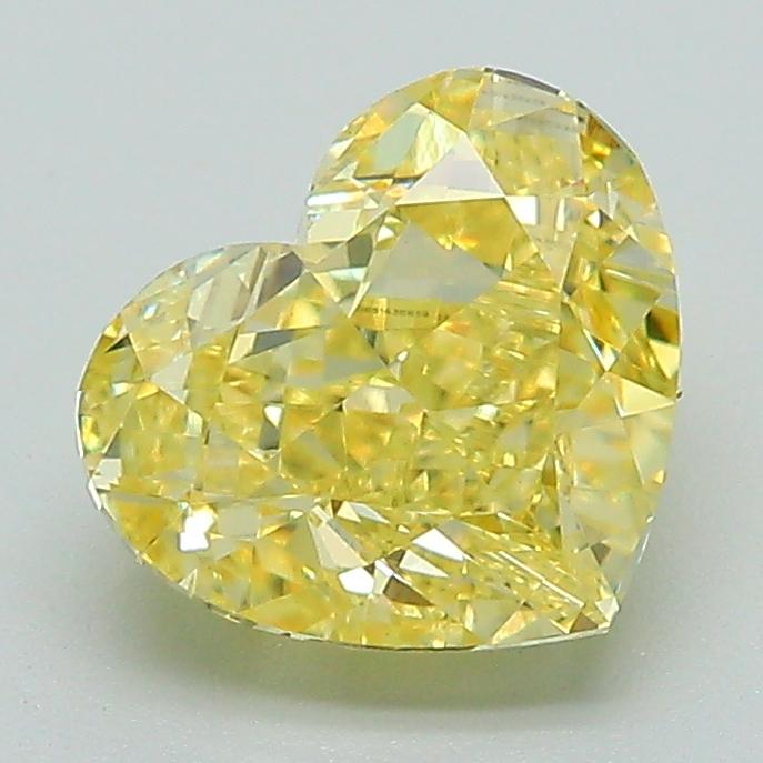 1.97 Ct. Fancy Intense Yellow Heart Lab Grown Diamond
