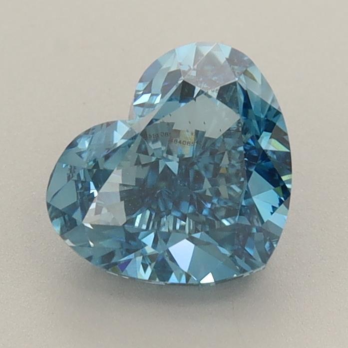 1.65 Ct. Fancy Vivid Blue Heart Lab Grown Diamond