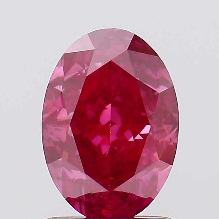 1.61 Ct. Fancy Deep Pink Oval Lab Grown Diamond