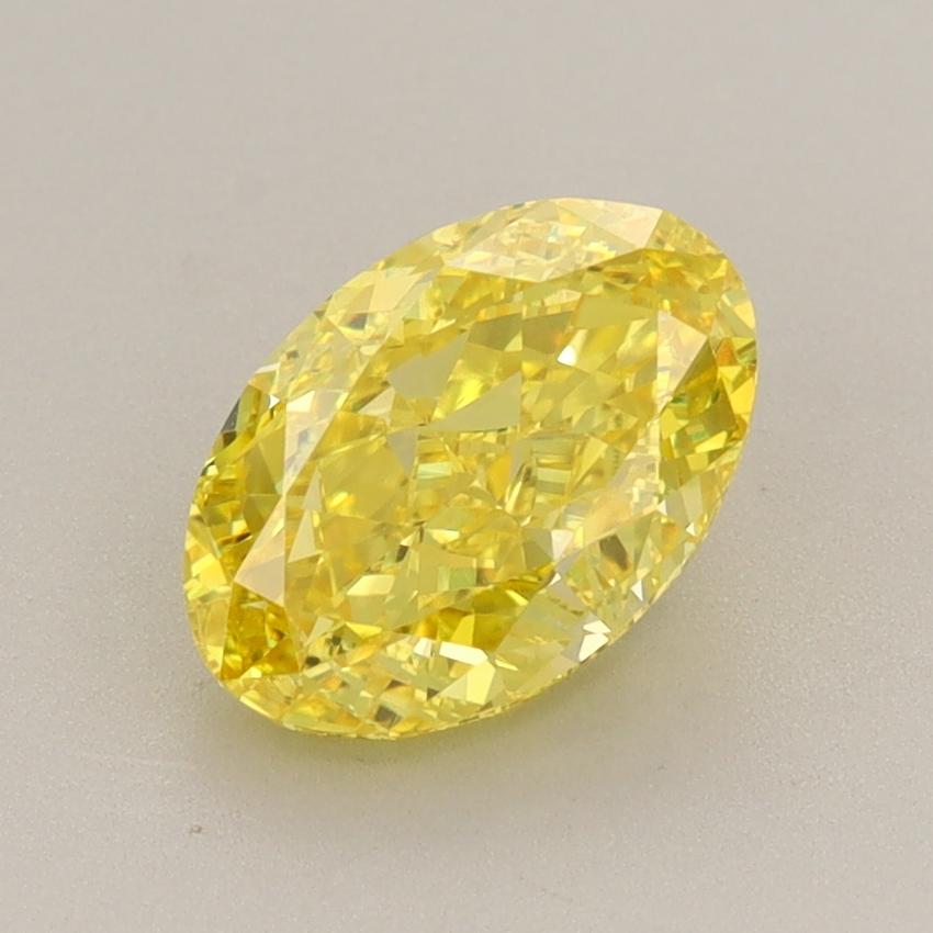 1.84 Ct. Fancy Vivid  Yellow Oval Lab Grown Diamond