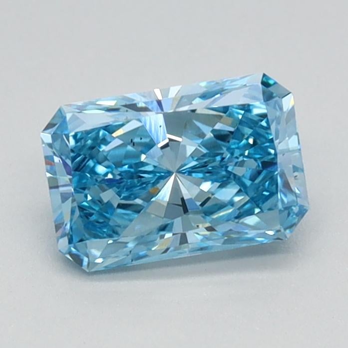 0.71 Ct. Fancy Vivid Blue Radiant Lab Grown Diamond