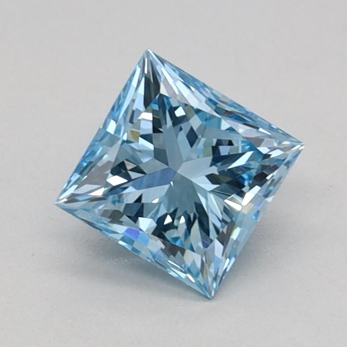 0.54 Ct. Fancy Vivid Blue Princess Lab Grown Diamond