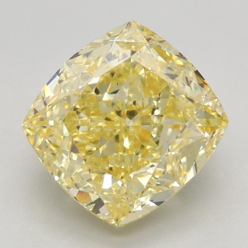3.32 Ct. Fancy Intense Yellow Cushion Lab Grown Diamond