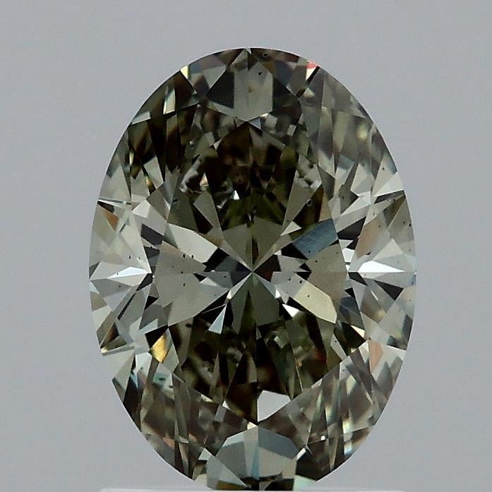 1.41 Ct. Fancy Vivid Green Oval Lab Grown Diamond