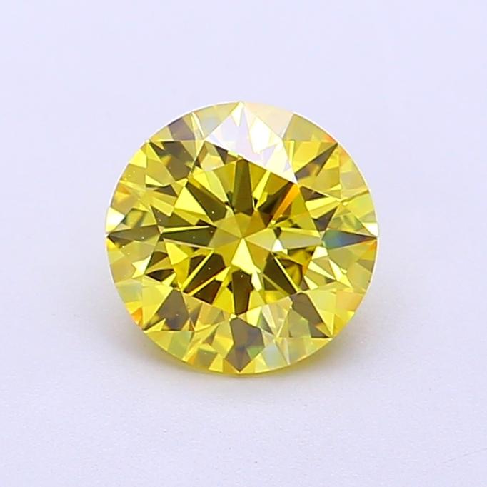 1.01 Ct. Fancy Vivid Yellow Round Lab Grown Diamond