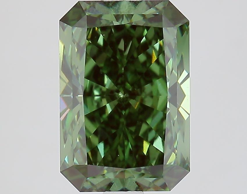 2.34 Ct. Fancy Vivid Green Radiant Lab Grown Diamond