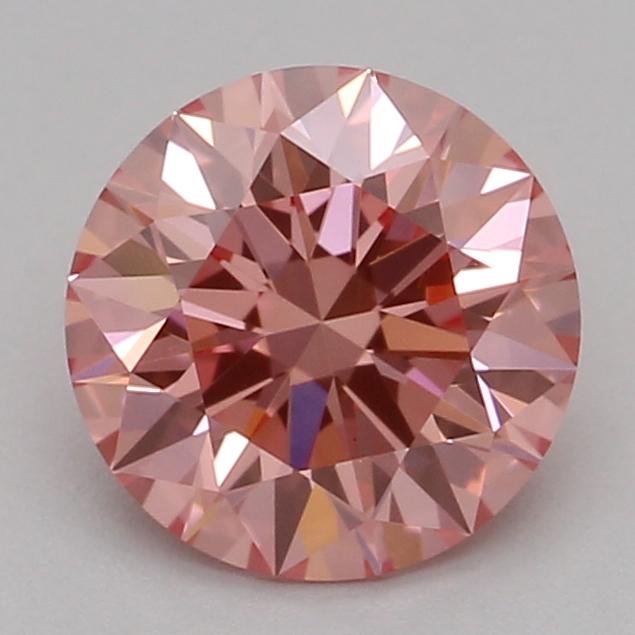 0.78 Ct. Fancy Vivid Pink Round Lab Grown Diamond
