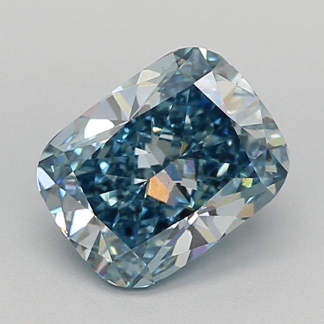 2.29 Ct. Fancy Intense  Blue Cushion Lab Grown Diamond
