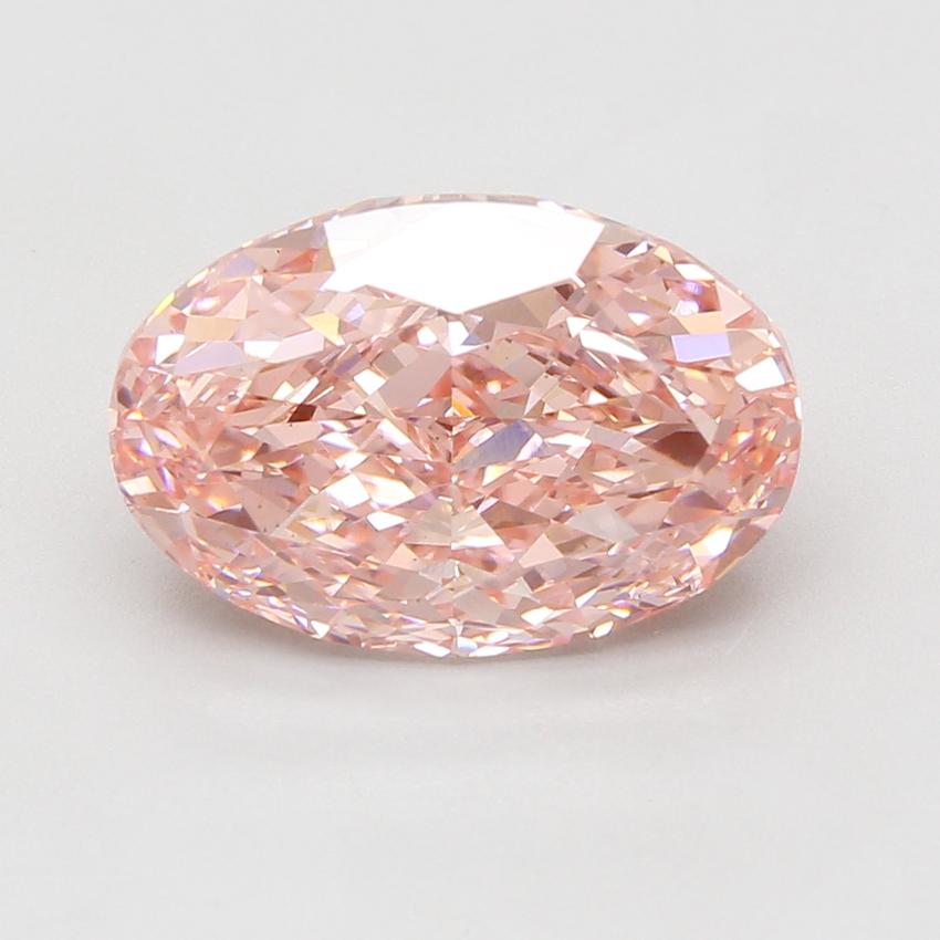 7.07 Ct. Fancy Vivid Pink Oval Lab Grown Diamond
