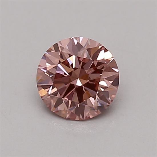 0.37 Ct. Fancy Intense Pink Orange Round Lab Grown Diamond