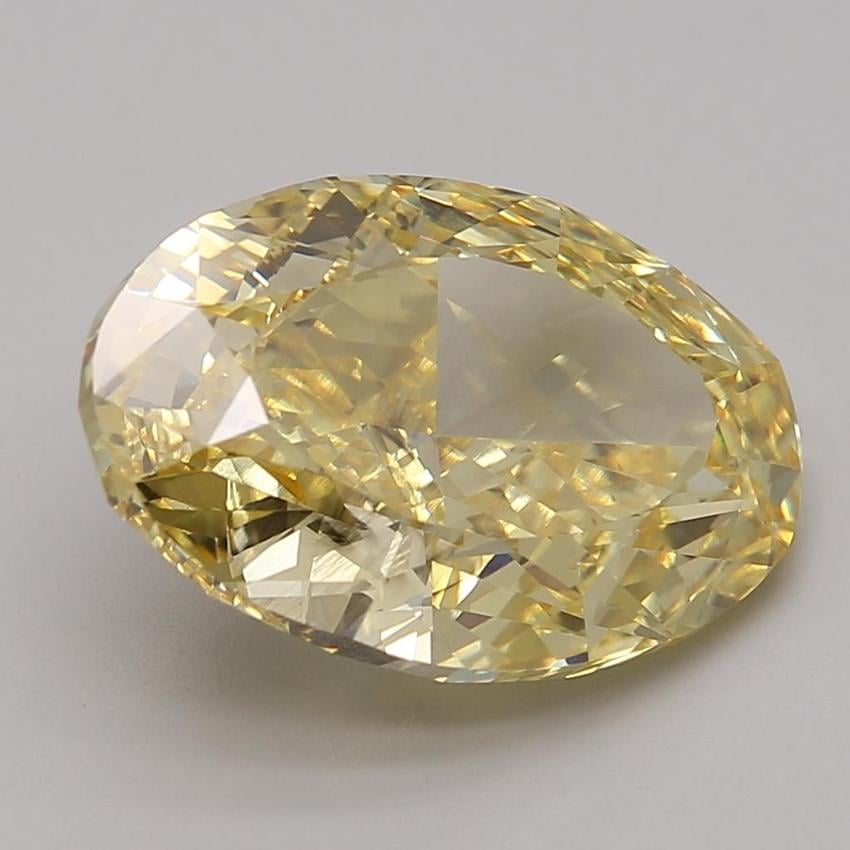 6.52 Ct. Fancy Intense Yellow Oval Lab Grown Diamond