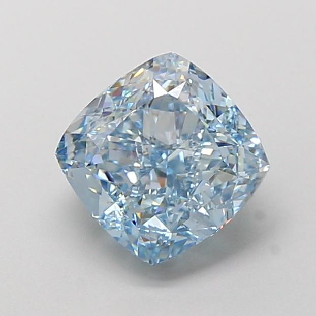 2.08 Ct. Fancy Vivid  Blue Cushion Lab Grown Diamond