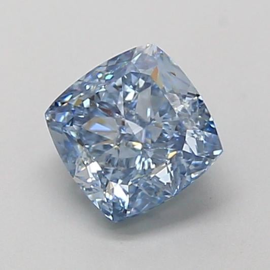 1.10 Ct. Fancy Vivid  Blue Cushion Lab Grown Diamond