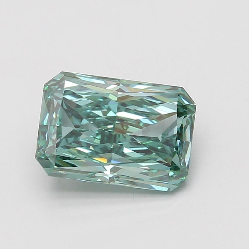 3.08 Ct. Fancy Vivid Green Radiant Lab Grown Diamond