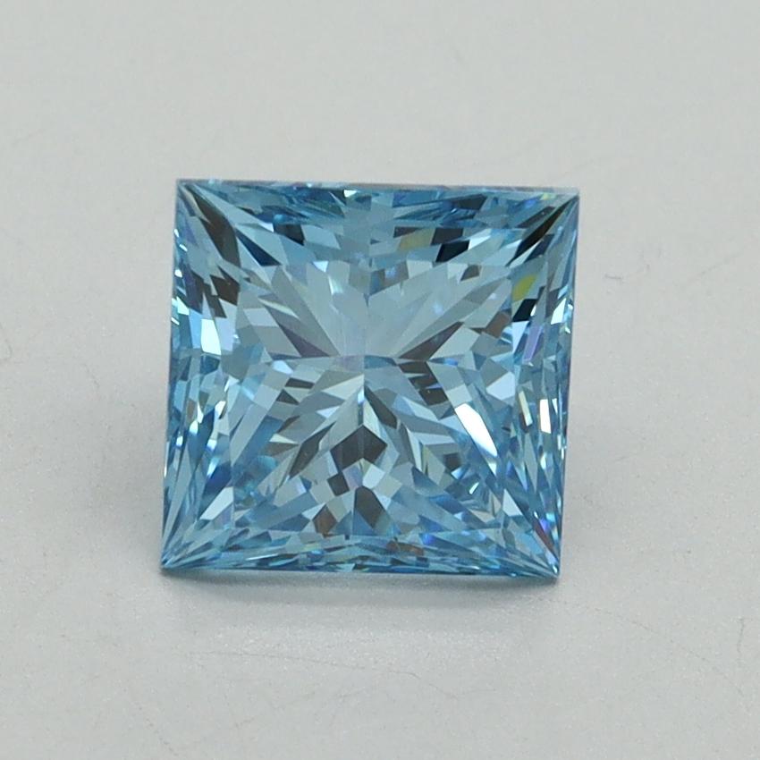 1.69 Ct. Fancy Vivid Blue Princess Lab Grown Diamond