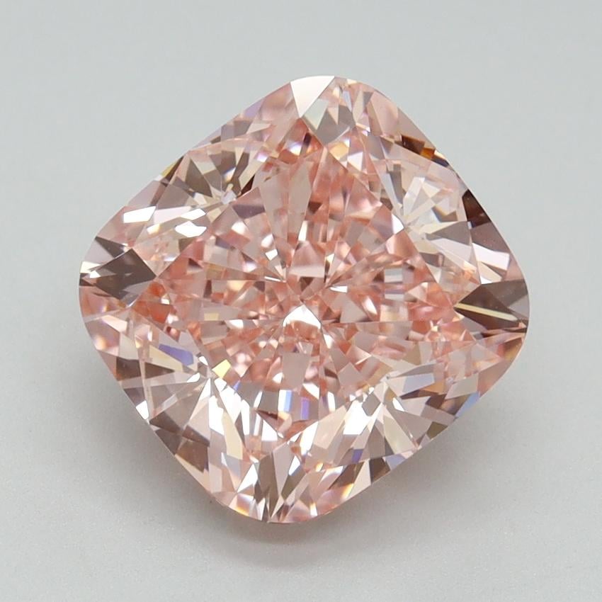 4.02 Ct. Fancy Intense Pink Cushion Lab Grown Diamond