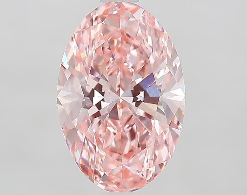 2.09 Ct. Fancy Intense Pink Oval Lab Grown Diamond
