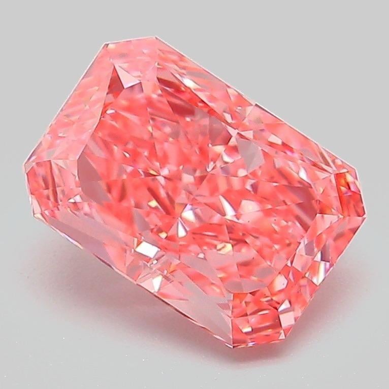 2.10 Ct. Fancy Vivid Pink Radiant Lab Grown Diamond