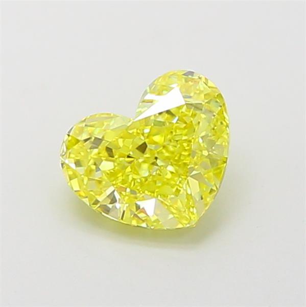 1.02 Ct. Fancy Vivid Yellow Heart Lab Grown Diamond