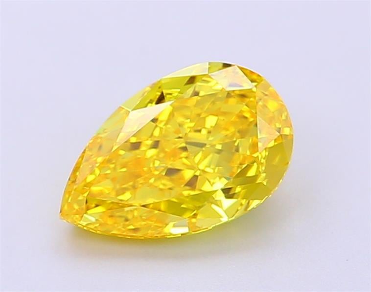 1.55 Ct. Fancy Vivid Yellow Pear Lab Grown Diamond