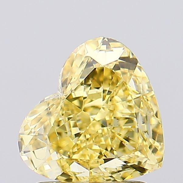 1.65 Ct. Fancy Intense  Yellow Heart Lab Grown Diamond