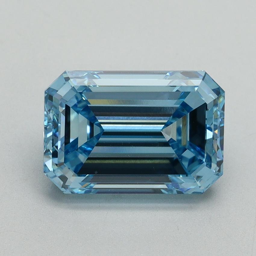 3.15 Ct. Fancy Vivid Blue Emerald Lab Grown Diamond