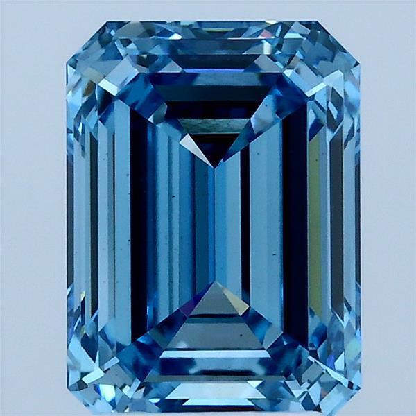 2.70 Ct. Fancy Vivid Blue Emerald Lab Grown Diamond