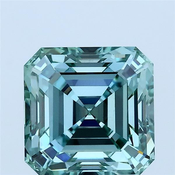 2.04 Ct. Fancy Intense Green Asscher Lab Grown Diamond