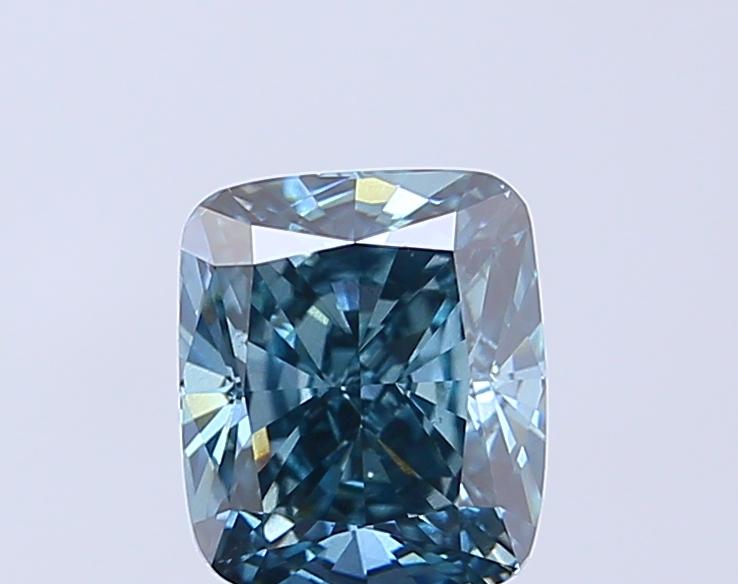2.11 Ct. Fancy Vivid Blue Cushion Lab Grown Diamond
