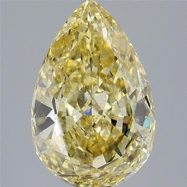 4.01 Ct. Fancy Intense Yellow Pear Lab Grown Diamond