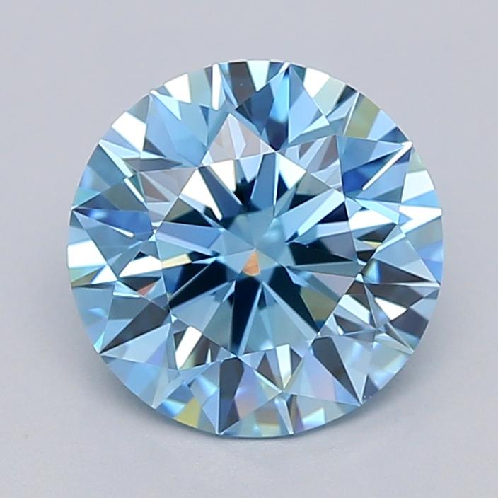1.91 Ct. Fancy Vivid  Blue Round Lab Grown Diamond