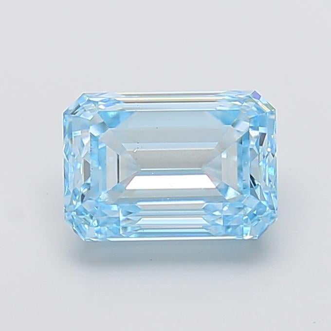 3.01 Ct. Fancy Vivid Blue Emerald Lab Grown Diamond