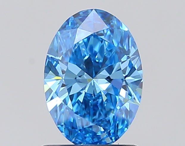 1.04 Ct. Fancy Vivid Blue Oval Lab Grown Diamond