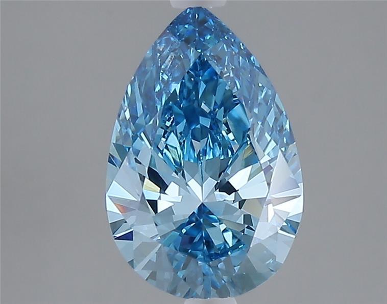 1.96 Ct. Fancy Vivid Blue Pear Lab Grown Diamond