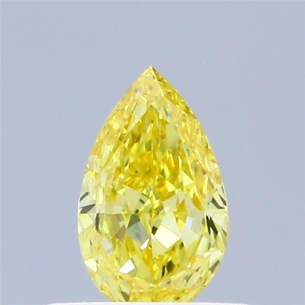 0.42 Ct. Fancy Vivid Yellow Pear Lab Grown Diamond